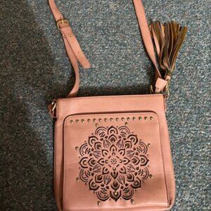 Unbranded Women's Crossbody Punched Faux Leather Purse
